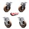 Service Caster 5 Inch High Temp Glass Filled Nylon Swivel Top Plate Caster Set with 2 Brakes SCC-20S514-GFNSHT-TP2-2-TLB-2 - alternate 5